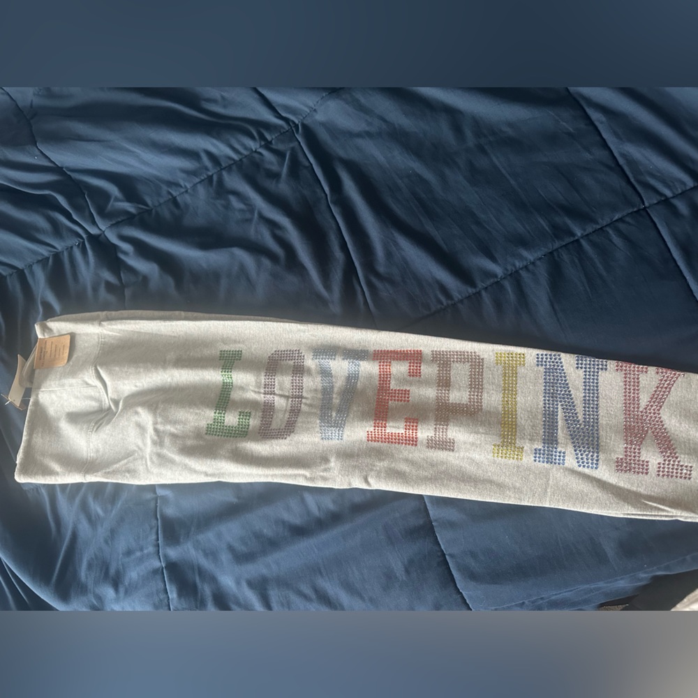 Vs pink cotton rhinestone leggings